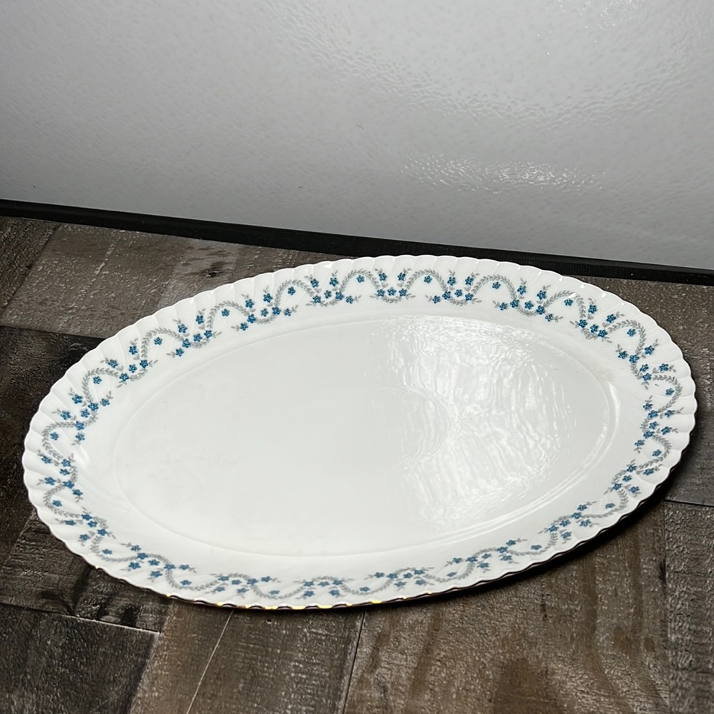 Vintage 40's Royal Tettau Germany Fine Porcelain Large Platter Hand Painted Rare